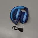 iClever BTH12 Kids Bluetooth Headphones,Colorful LED Lights Kids Headphones Wireless,74/85dBA Safe Volume,85H Playtime,Fast Charging,Bluetooth 5.2,Over Ear,Built-in Mic for iPad/Tablet/Airplane,Blue