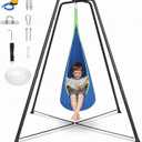Sensory Swing Stand with Pod Swing for Autism Kids X-Shaped Frame,350 LBS