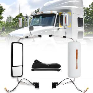 Chrome Door Mirror Assembly for International Prostar Heated Side Mirror for 2002-2018 International Prostar, Driver/Left Side (Left)