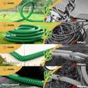 Garden Hose 50FT Non-Expandable, Ultra Lightweight PVC Rubber Water Hose, Kink Free Leakproof 500PSI Burst Pressure, 3/4" Brass Fittings, Weather Resistant for Gardening Car Washing Outdoor Cleaning