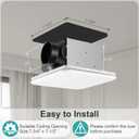 JOEAONZ Bathroom Exhaust Fan 110CFM with Hidden Grille Design, 1.0 Sones Urtra Quiet Ceiling Ventilation Fan System - Household Bathroom Extractor Fan for Home/Office/Hotel, 4 inch Diameter Outlet, 11.8 inch