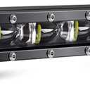 CO LIGHT Led Light Bar Single 7 inch Slim Single Row Lightbar Driving Combo Beam Off Road Work Lights with Mounting Brackets & 6D Reflectors for Truck, Car, Cabin, Boat, ATV, UTV (White)