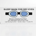 Sleep Mask for Dry Eyes – 100% Blackout Eye Mask & Moisture Goggles – Adjustable Sleeping Mask for Men & Women – Reusable Eye Masks for Sleep, Soft & Comfortable – Great for Travel, Black