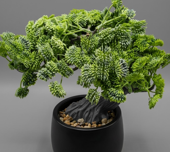 Artificial Bonsai Tree Juniper Faux Plants Indoor Fake Plants Decor with Black Ceramic Pots for Home Table Office Desk Bathroom Shelf Bedroom Living Room Farmhouse Decorations