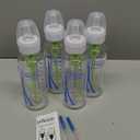 Dr. Brown's AntiColic Options+ Narrow Glass Baby Bottle with Level 1 Slow Flow Nipple, BPAFree, 8 oz/250 mL, 0m+, 4Pack 