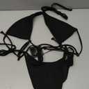 ZAFUL Womens High Cut Thong Bikini Set Swimsuits Cami String Sexy Bathing Suit, Small