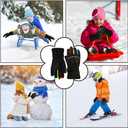Kids Snow Gloves for Skiing Kids Mitten Winter Waterproof Girls and Boys Snow Gloves for Winter Cold Weather (3-6 years old, Black)