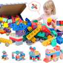 Soft Building Blocks for Toddlers, Large Building Blocks Stacking Blocks for Babies 6 Months and Up Stem Toddler Gifts, Teething Toys, 40 PCS