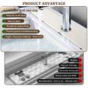 Fast Drying Faucet Mat for Kitchen Sink - 24 Inch Diatomite Quick Dry Stone Faucet Mat with Raised Feet for Kitchen Sink Splash Guard, Bathroom Stone Tray Counter Prevents Moisture Buildup