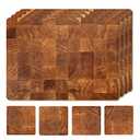 Moderry Set of 4 Heat Resistant Cork Placemats for Dining Table with Free Set of 4 Matching Drink Coasters Marble Design 16 x 12 Inches Cork Backed Hard Placemats (Honey Oak)