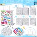 Yaomiao 24 Pcs Christian Coloring Bag Learn Grow Pray Together with Jesus Bag Color Your Own VBS Craft Religious Bible Verse DIY Paper Goodie Gift Catholic Kraft Reusable Tote Bulk for Sunday School