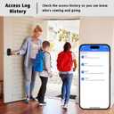 Keypad Door Lock with Handle, VOLIBeL Keyless Entry Door Locks, Smart Fingerprint Smart Knob for Front, Electronic Digital Deadbolt, Smart Locks with App & Security Deadlocking