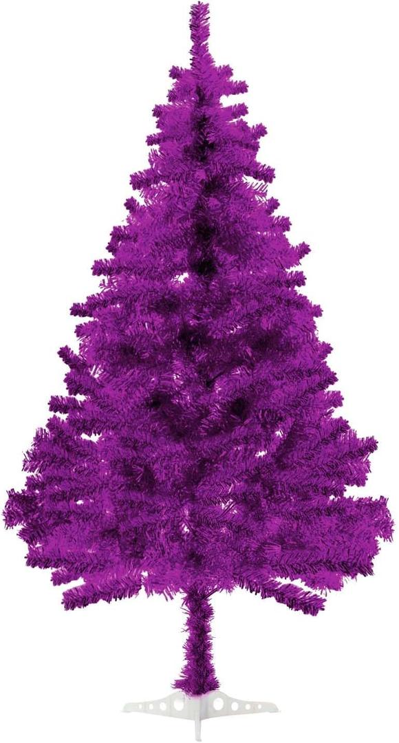 Christmas Tree, 6ft Artificial Tinsel Christmas Tree for Home Decorations, 550 Branch Tips Premium Hinged Holiday Xmas Tree for Halloween Decor (Purple)