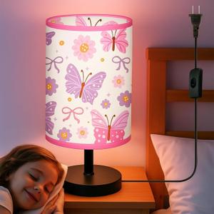 Butterfly Table Lamp 3 Colors Dimmable Lights Butterfly Room Bedroom Decor 9.72 x 5.12 Inch Pink Night Light Bedside Lamps Decoration for Bedroom Desk Birthday Gifts Home Decor