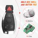 IYZDC07 Key Fob Shell Case Compatible with C350 CL550 CLS350 CLS500 CLS550 E350 E550 GL350 GLE350 GLK350 ML350 R350 S550 SL500 SL550 SLK350
