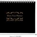 2 x 3 Year Calendar Monthly Planner Spiral Bound Approx 11" x 8.5" Start On JULY (Black)