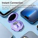 sunvito Sleep Earbuds for Side Sleepers, Mini Invisible Wireless Bluetooth 6.0 Micro Sleep Headphones, Hidden Earbuds with LED Screen for Small Ears Sleeping, Working, Exercise, Hiking(Purple)