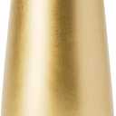 Light Gold Vase - 6" Gold Ceramic Flower vase for Home/Table/Accent Decor, Minimalist Modern Vases Ceramic for Centerpieces, Room Decor, Living Room, Bedroom or Gift