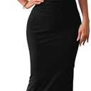 BTFBM Women's Ruched Bodycon Dress Summer Casual Sleeveless Back Slit Elegant Club Evening Party Cocktail Maxi Dresses, M