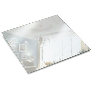 10 Inch Square Mirror Plate, Set of 12 - 1.5mm Thick Glass Plate Mirror Tiles w/ Smooth Edges - Perfect Candle Wedding Centerpiece Table Decorations, Home Accent Wall Decor, & More - PARNOO