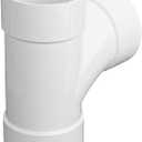 NDS 3P09 PVC S&D Sanitary Tee, 3-Inch, for Hub X Hub Solvent-Weld Connections, for use with 3-Inch Sewer and Drain Pipe, White