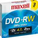 Maxell 4.7GB 2X DVD-RW (3 -Pack)