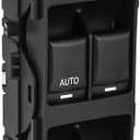 LCWRGS Master Power Window Switch Fits for Chrysler 200 300 Sebring, Dodge Avenger Caliber Charger Magnum, Jeep Compass Patriot, Front Left Driver Side with 1 Auto, 7+6 Pins, 4602780AA