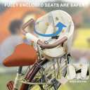 Rear Child Bike Seat, Rear Mounted Kid Bike Seat Semi-Wraparound with Armrests, Harness and Pedals, Toddler Bike Seat for Adult Bikes for Child Ages 6 Months to 6 Years