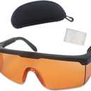 UV Light Safety Glasses Protection,UVC 400 Blue Light Blocking Protective Glasses Goggles,Ansi Z87 Adjustable Temples Eyewear, Shaded Shatterproof Scratch Resistant Safe Sunglasses with Case