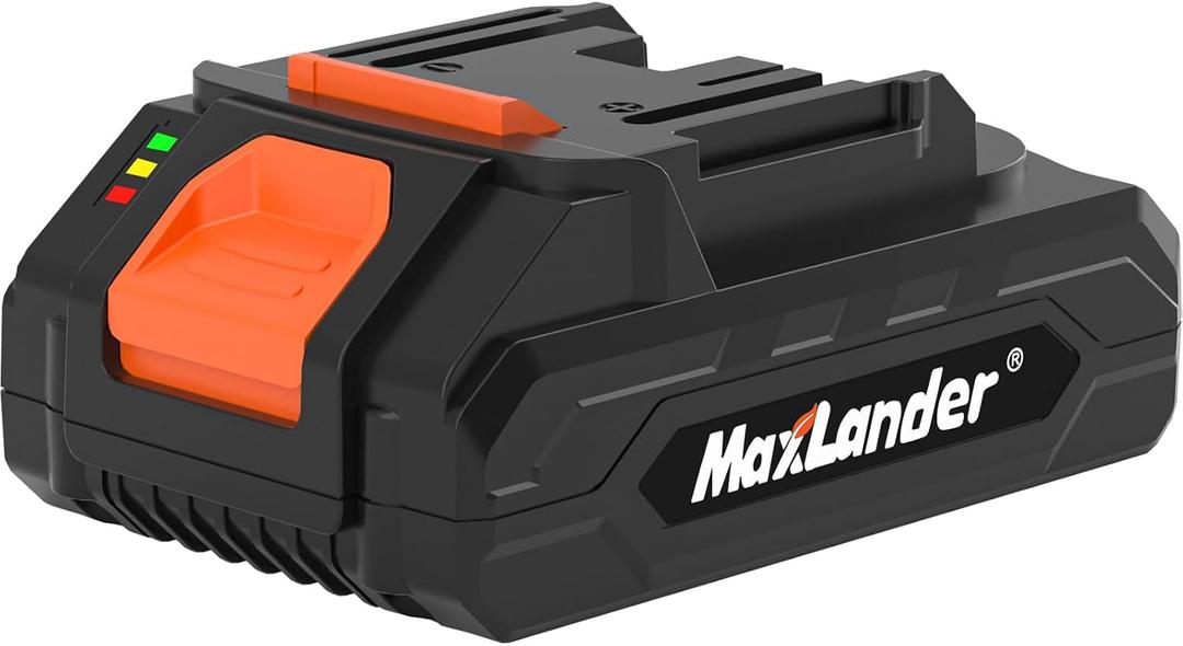 MAXLANDER 20V 2.0Ah Lithium Rechargeable Battery (Not Compatible with Cordless Snow Shovels and Cordless Snow Blowers)