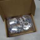 uxcell 25 mm Shower Door Rollers, Single Shower Door Runners Wheels Pulleys Guides Plastic Top Wheels with Anti-Collision Block & Screws for Glass Doors 4-6mm Silver 4 Pcs