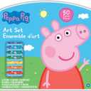 Leap Year Peppa Art Case for Kids, Travel Art Set, Gift for Kids Ages 3+, Includes Markers, Crayons, Stickers, and Watercolors