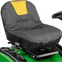 Riding Lawn Mower Seat Cover, Heavy Duty Polyester Oxford Tractor Seat Cover with Padded Cushion Surface, Compatible with Craftsman,Cub Cadet,Kubota Lawn Mower Tractor,Black