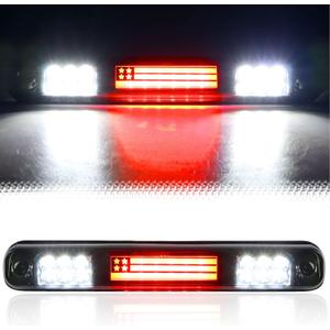 Tresound 3rd Third Brake Light for 1988-1999 Chevy/GMC C1500 C2500 K1500 K2500 Silverado Blazer LED Cargo Lamp High Mount Stop light (Chrome Housing Smoked Lens)