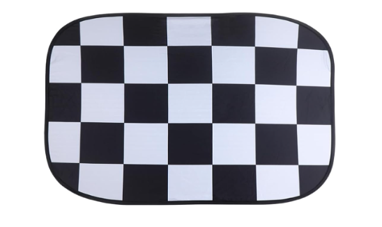 Foldable Sunroof Shade Sunshade Heat Isolate fit for Mini Cooper, Clubman & Countryman R56 All Years Black and White Checker Set of 1