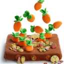 Nocciola 12 pcs Easter Dog Toys, Carrot Bunny Dog Enrichment Puzzle Squeaky Toys for Hide and Seek, Small and Medium Dogs