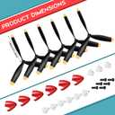 Outus 6 Sets Spare Rc Plane Propellers 3 Blade Propeller Compatible with P40 Fighter Remote Control Plane 761-13 Radio Controlled Airplane Carbon Fiber Nose Cone with Savers and Adapters