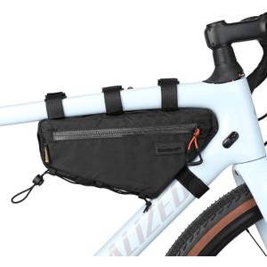 Rhinowalk Bicycle Front Frame Bag Bike Under Top Tube Triangle Bag Lightweight 1.7L Cycling Accessories Nylon Pack Pouch for Mountain Road Bike (All black)