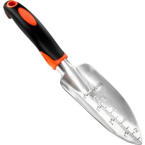 Garden Shovel Trowel Garden Tool with Measurement Mark, Heavy Duty Gardening Shovel Hand Tools Garden Spade with Ergonomic Handle, Small Garden Tools for Gardening Planting Digging Transplanting