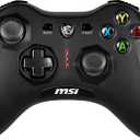Msi Force GC30V2 Wireless Gaming Controller, Dual Vibration Motors, Dual Connection Modes, Interchangable D-Pads, Compatible with PC & Android, Black