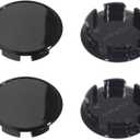 4Pcs 56.5mm(2.22inch) Push Through Center Caps Replacement Plug for EZ Lube Open End Plus Plug Center Caps, (Gloss Black OD 56.5mm, ID 47.4mm)