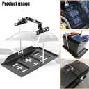 Car Battery Hold Down Tray Kit, Metal Corrosion-Resistant Storage Battery Holder with Adjustable Bracket Clamp, Automotive Tray Hold Down Kit, Universal for Vehicles (27cm/10.63inches)