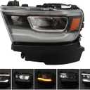 Headlight Assembly Compatible with Ram 1500 2019-2024 w/DRL Front Headlamp Left 68533273AB