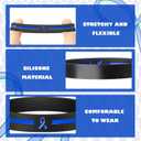 Hiboom 100 Pcs Colon Cancer Awareness Silicone Bracelets Blue Awareness Ribbon Rubber Wristbands Inspirational Colon Cancer Gifts for Women Men Social Charity Event
