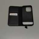 SHIELDON Case for iPhone 15 Pro 5G 6.1", Genuine Leather Wallet Flip Cover RFID Blocking Card Slots Magnetic Closure Shock-Absorbent Case Compatible with iPhone 15 Pro 2023 - Black