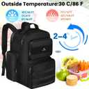 MATEIN Lunch Backpack for Men Work, 15.6 Inch Tactical Backpack with Lunch Compartment, Large Laptop Backpacks with Insulated Cooler Bag for Travel Beach Camping Picnic Hiking, Black