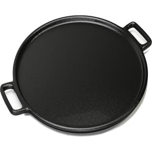 Home-Complete Cast Iron Pizza Pan - 14-Inch Baking Pan for Oven, Stovetop, Grill, or Campfires - Durable, Even-Heating, Versatile Cast Iron Griddle