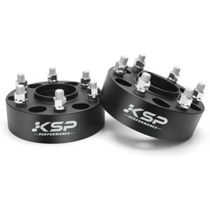 KSP 6x5.5 Wheel Spacers 2 Inch for Silverado 1500 Sierra 1500, 6x139.7 M14x1.5 Studs 78.1mm Hub Bore Forged Spacer fits Yukon XL, Tahoe, Escalade Avalanche,2pcs (black)
