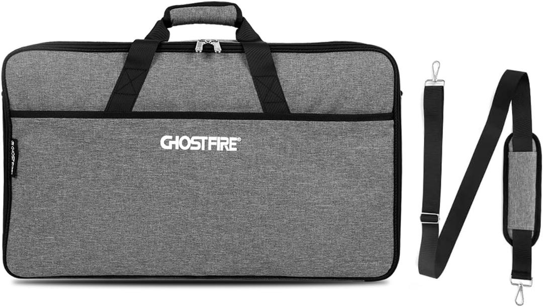 GHOSTFIRE Guitar Pedal Board Bag Effect Pedalboard Bag Accessory Storage Bag Carry Case, 22x13x5 in
