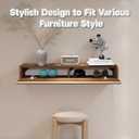 Floating Solid Wood Console Table, 47'' Wall Mounted Narrow Entryway Table with Storage Shelf, Modern Couch Shelves Small Entry Way Tables for Entryway, Front Hall, Hallway (Walnut, 47.24IN)